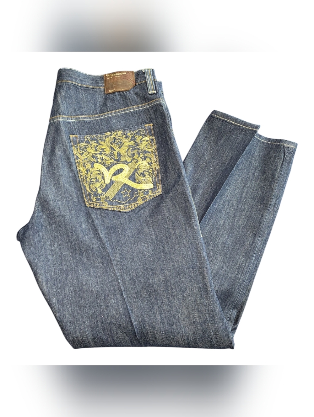 (NWOT) Vintage Y2K Rocawear Embroidered Denim Jeans